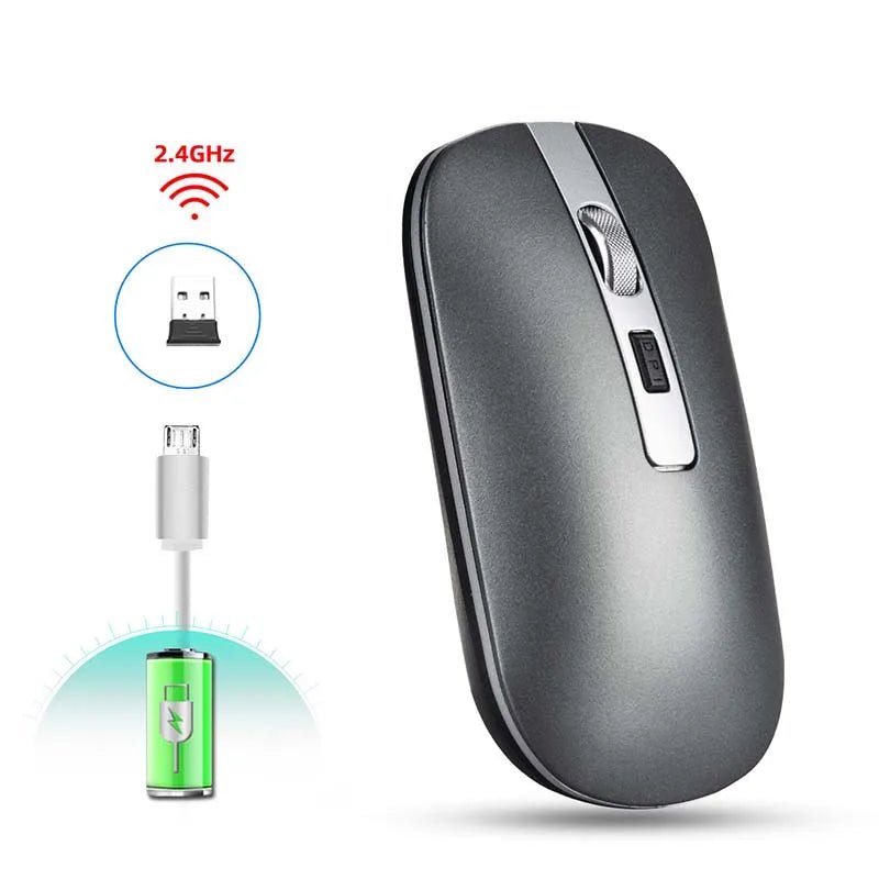 Ultra - thin Ergonomic Optical Wireless Charging Mouse 1600DPI 2.4G Wireless Silent Office Mouse - Shengyao Chuangqi (HK) International Limited