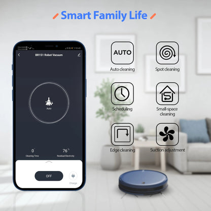 US Local Stock Intelligent Cleaning Robot Vacuum Cleaner Slimmer Design Powerful 2000pa Suction Sweeping Dry Wet Mop Feature - Shengyao Chuangqi (HK) International Limited