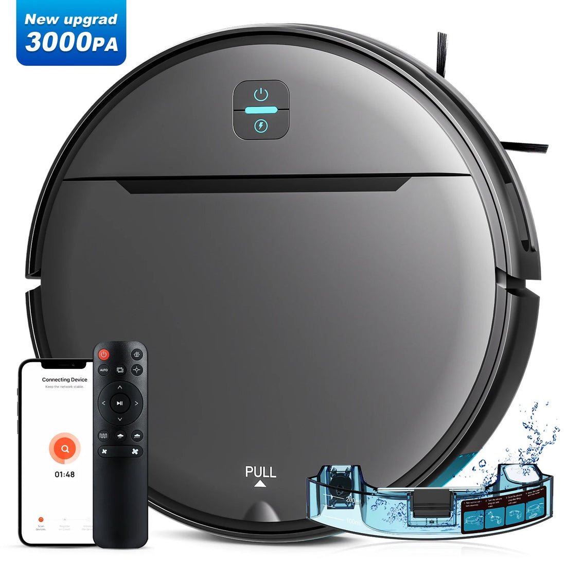 US Local Stock Latest Model Smart Mop Automatic Cleaning Robot Vacuum Cleaner Wet and Dry with 3000pa US Plug - Shengyao Chuangqi (HK) International Limited