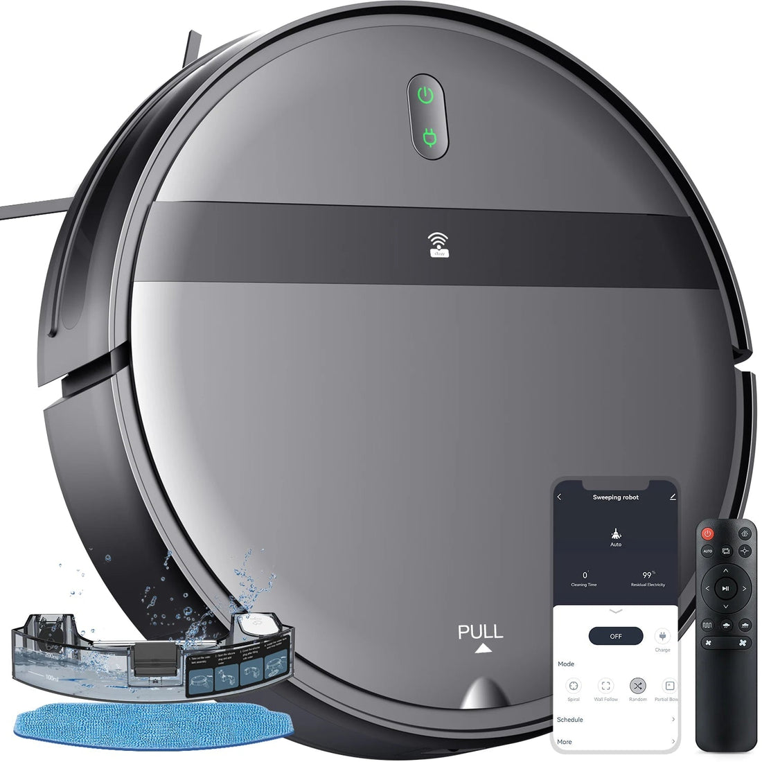 US Local Stock Minfu Electric Robot Vacuum Cleaner Automatic Robotic Wet and Dry Dropship with Sweeping Mopping Functionality - Shengyao Chuangqi (HK) International Limited