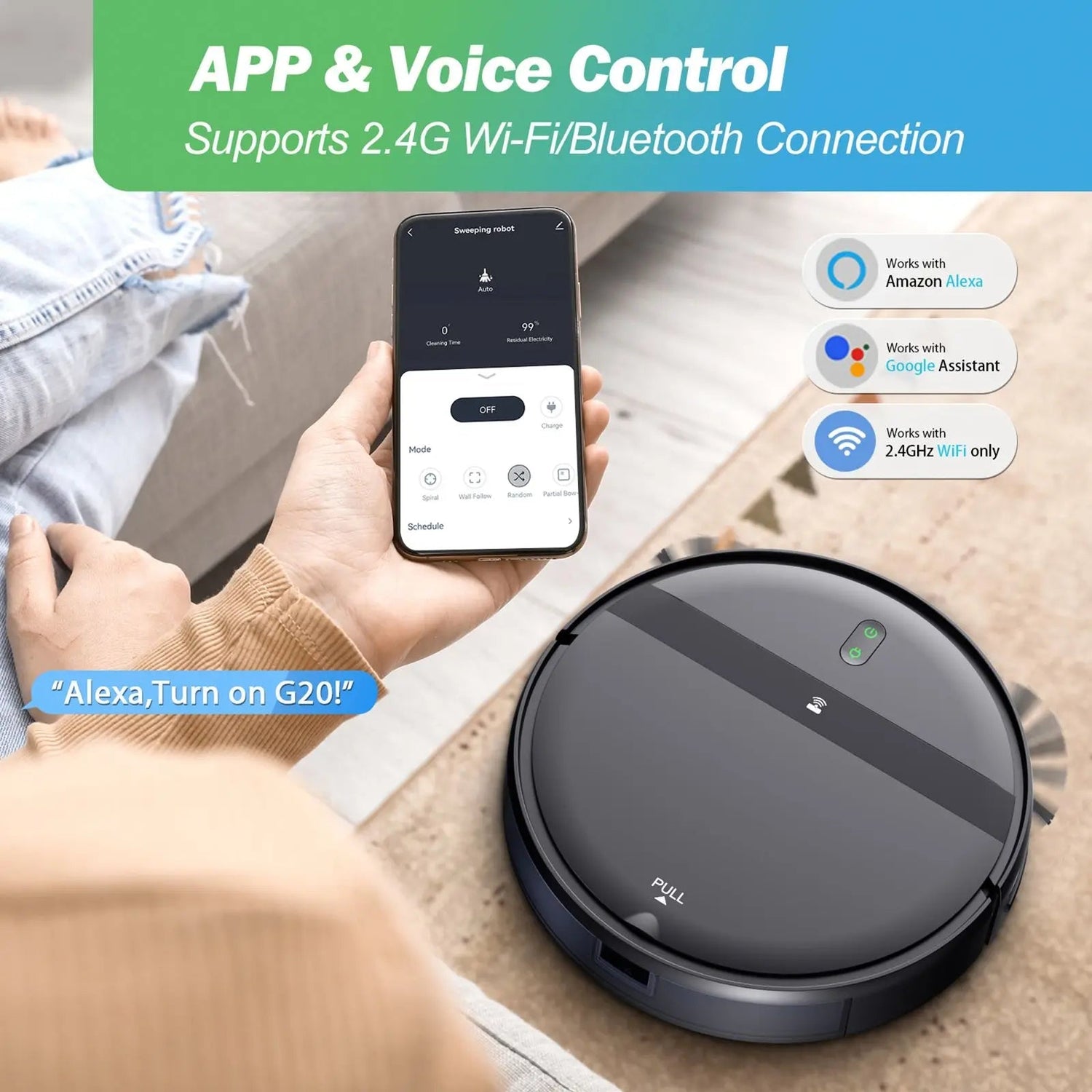 US Local Stock Minfu Electric Robot Vacuum Cleaner Automatic Robotic Wet and Dry Dropship with Sweeping Mopping Functionality - Shengyao Chuangqi (HK) International Limited