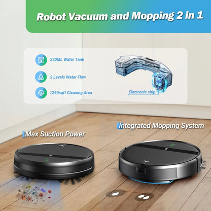 US Local Stock Minfu Electric Robot Vacuum Cleaner Automatic Robotic Wet and Dry Dropship with Sweeping Mopping Functionality - Shengyao Chuangqi (HK) International Limited