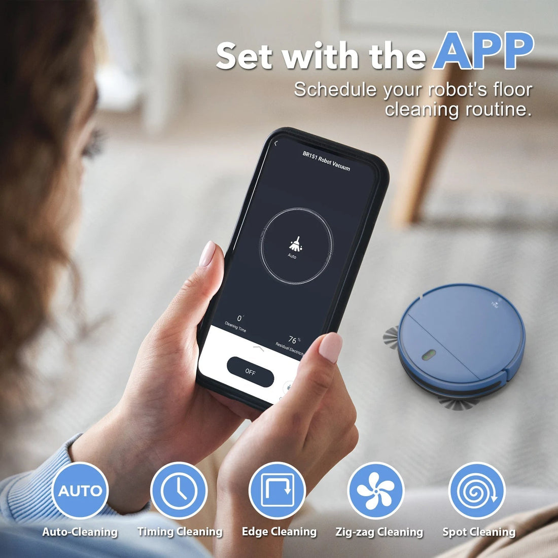US Local Stock Minfu Smart Automatic Vacuum Cleaner Robot Wet and Dry Mopping for Household Use with HEPA Filter - Shengyao Chuangqi (HK) International Limited