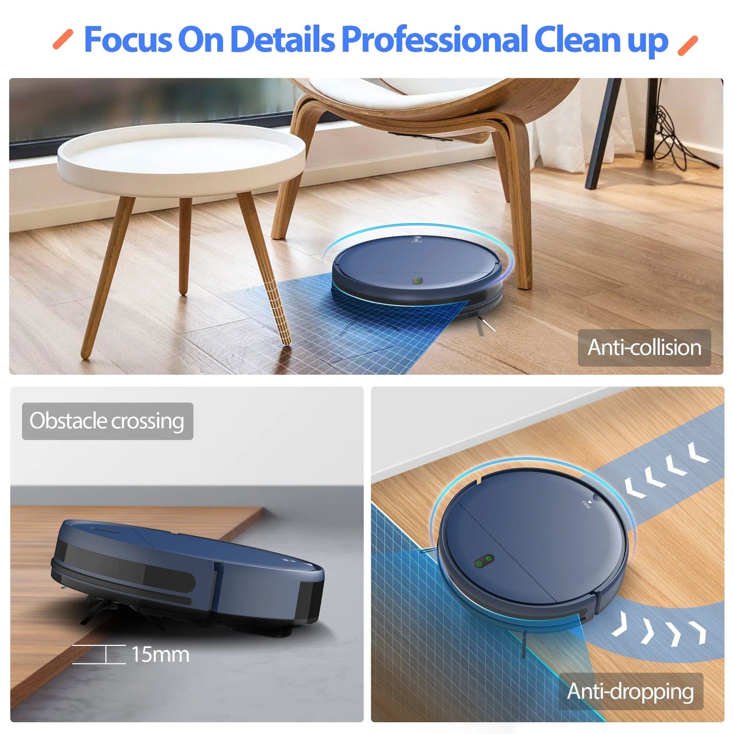 US Local Stock Minfu Smart Automatic Vacuum Cleaner Robot Wet and Dry Mopping for Household Use with HEPA Filter - Shengyao Chuangqi (HK) International Limited