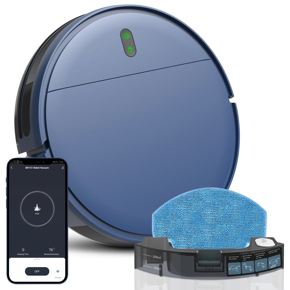 US Local Stock Minfu Smart Automatic Vacuum Cleaner Robot Wet and Dry Mopping for Household Use with HEPA Filter - Shengyao Chuangqi (HK) International Limited