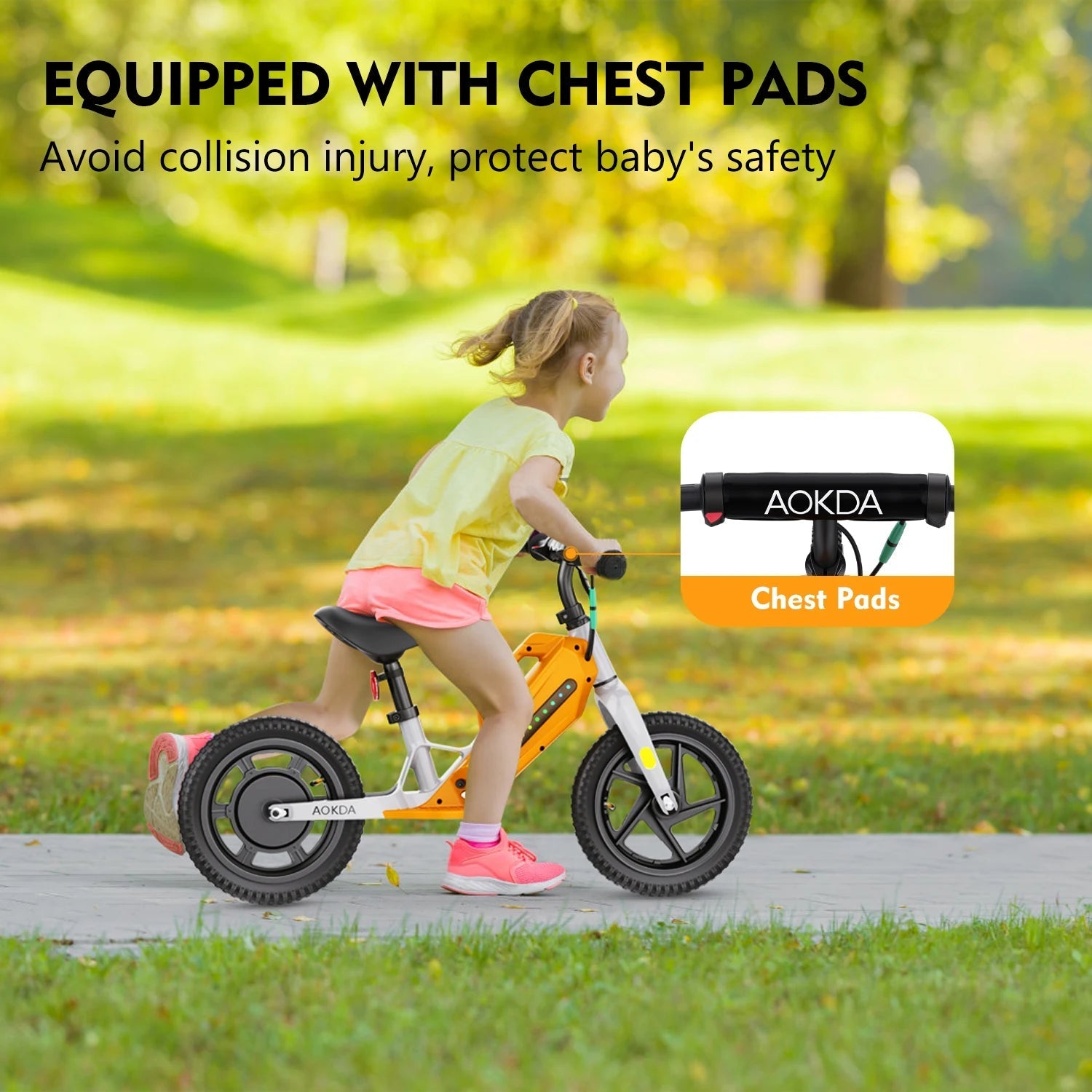 US Warehouse in Stock E Power Toy Bicycle AOKDA K8 180W Kids Electric Balance Bike for Children 5 - 12 Year Old Boys - Shengyao Chuangqi (HK) International Limited