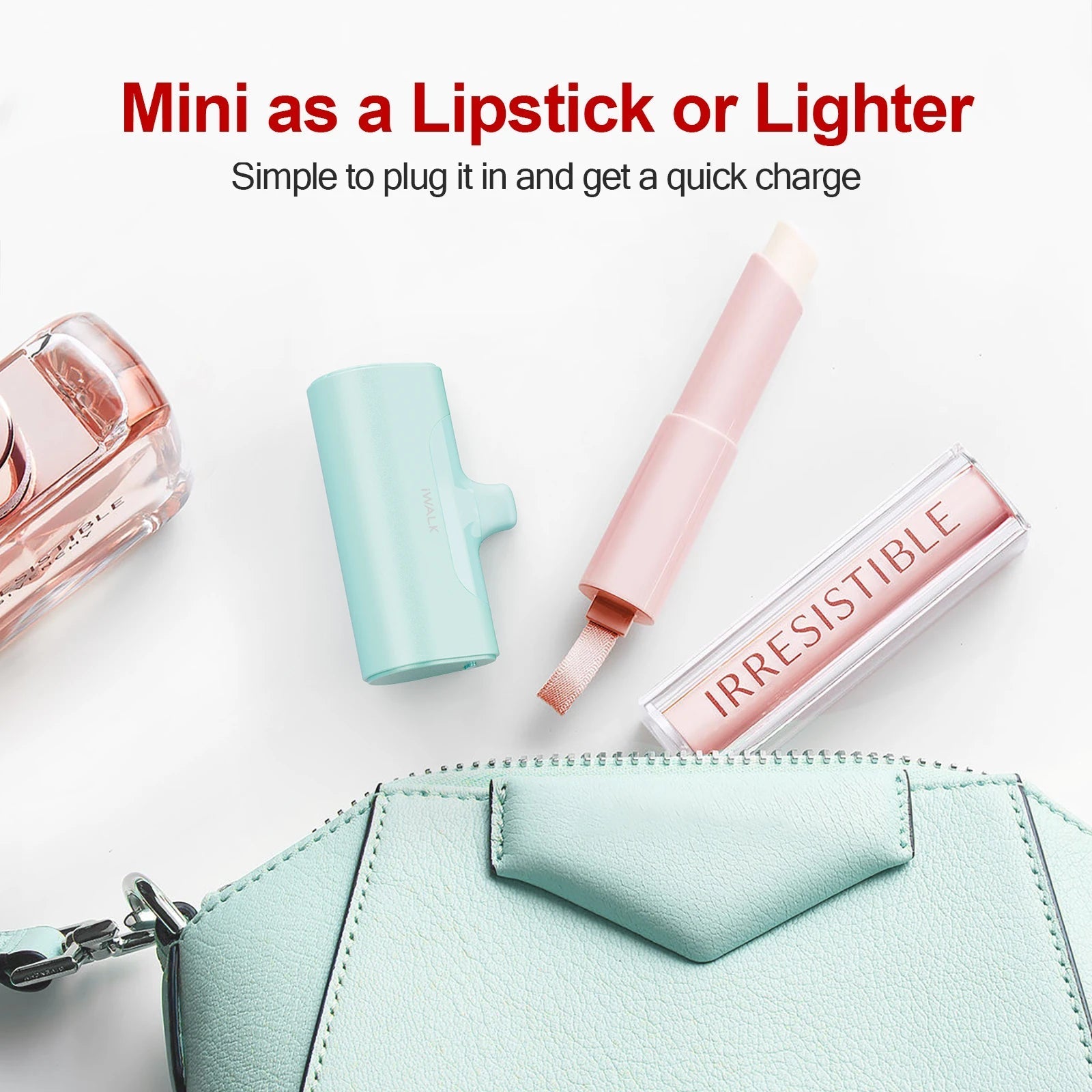 USA Warehouse Best Seller 2025 Unique Mini Power Bank Fast Charging Lipstick Size Phone Portable Charger for iPhone Design Box - Shengyao Chuangqi (HK) International Limited