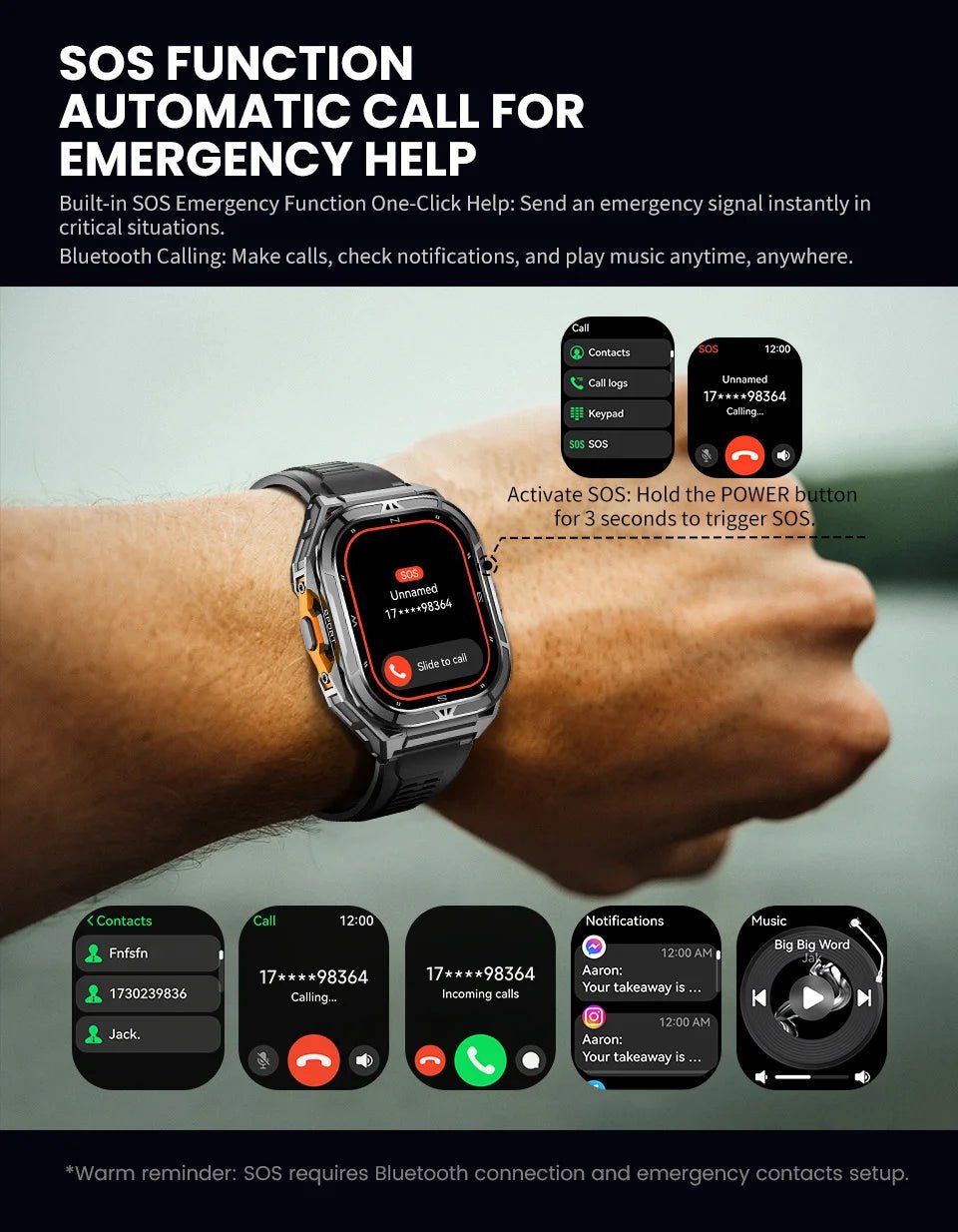 VALDUS 1.96 Inch AMOLED Round Screen Smartwatch Support GPS Multi Sports Mode Bluetooth Calling VG46 Pro Waterproof Smart Watch - Shengyao Chuangqi (HK) International Limited