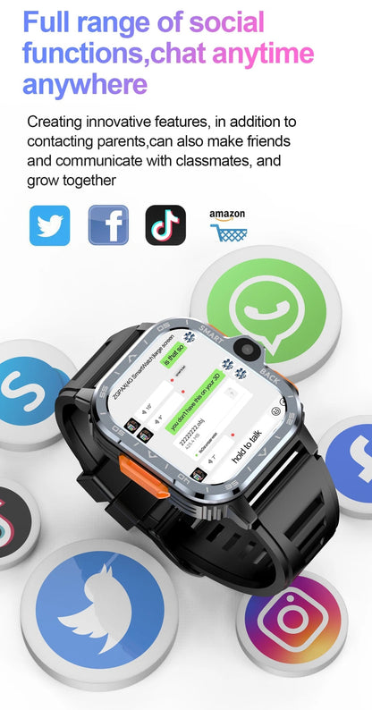 VALDUS 4G Android Phone Smartwatch S8 Ultra S9 Sim Card Mobile GPS WIFI Dual Video Camera Men Fashion Hombre PGD Smart Watch - Shengyao Chuangqi (HK) International Limited