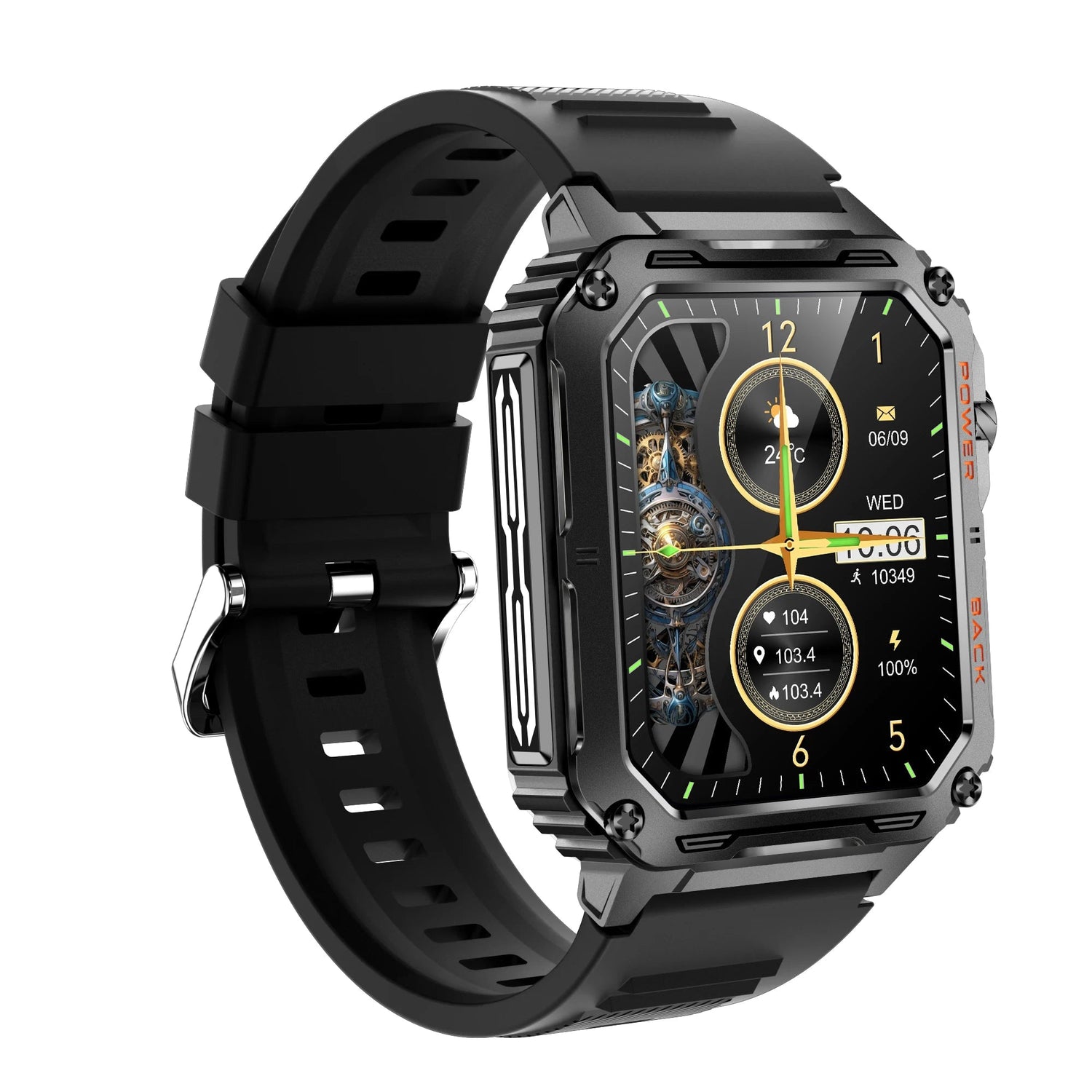 VALDUS IP67 Waterproof 1.91Inch Screen Heart Rate Alarm VD38 Smartwatch Measures Blood Pressure Blood Oxygen VD38 Smart Watch - Shengyao Chuangqi (HK) International Limited