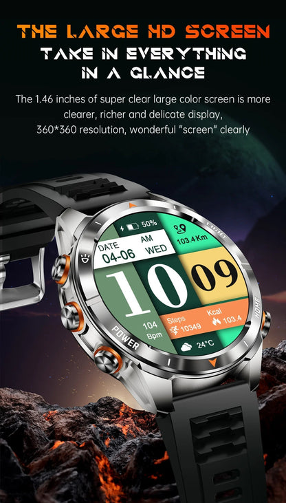 VALDUS Support Heart Rate Monitoring Sports Mode 1.46 Inch Ultra HD Screen Smart Watch Womens Health Reminder VD27 Smartwatch - Shengyao Chuangqi (HK) International Limited