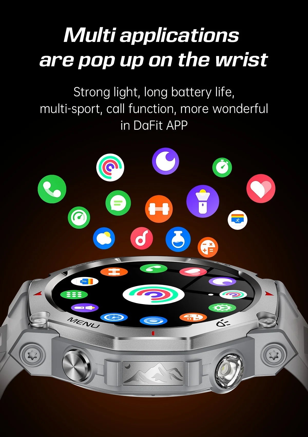 VALDUS Support Stress Relief Sleep Aid Bright Light Flashlight Smart Watch Pressure Detection VD47 PRO 1.43 Inch Smartwatch - Shengyao Chuangqi (HK) International Limited