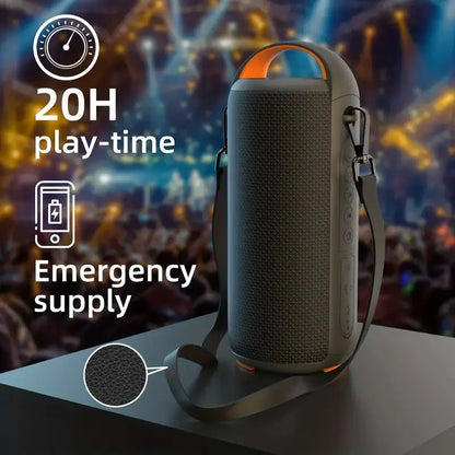 20W IPX6 Waterproof Outdoor Wireless Speaker - TWS Bluetooth 5.0 Long Battery Life