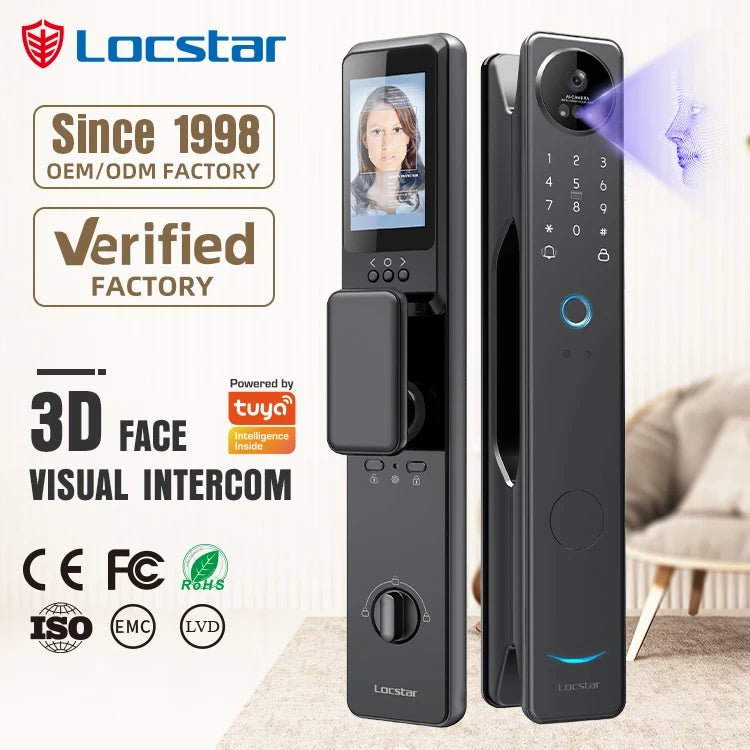 Waterproof Tuya Wifi Cerradura Digital Nfc Face Recognition Palm Vein Smart Door Lock with Camera and Fingerprint - Shengyao Chuangqi (HK) International Limited