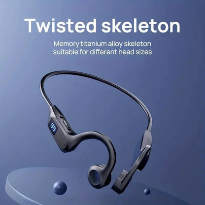 Wireless Bone Conduction Neckband Headphones w/ Display, Bluetooth 5.2, IPX7 Waterproof, Stereo Sound, 8+ Hours Playtime - Shengyao Chuangqi (HK) International Limited