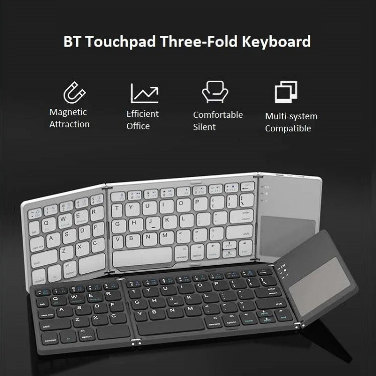 Wireless Mini Portable Triple Folding Foldable Keyboard for Windows Android IOS Tablet PC Smart Phone - Shengyao Chuangqi (HK) International Limited