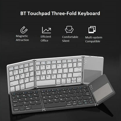 Wireless Mini Portable Triple Folding Foldable Keyboard for Windows Android IOS Tablet PC Smart Phone - Shengyao Chuangqi (HK) International Limited