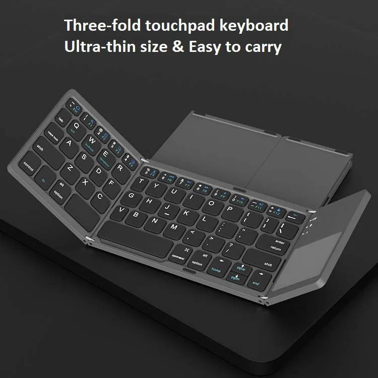 Wireless Mini Portable Triple Folding Foldable Keyboard for Windows Android IOS Tablet PC Smart Phone - Shengyao Chuangqi (HK) International Limited