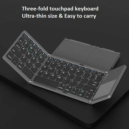 Wireless Mini Portable Triple Folding Foldable Keyboard for Windows Android IOS Tablet PC Smart Phone - Shengyao Chuangqi (HK) International Limited