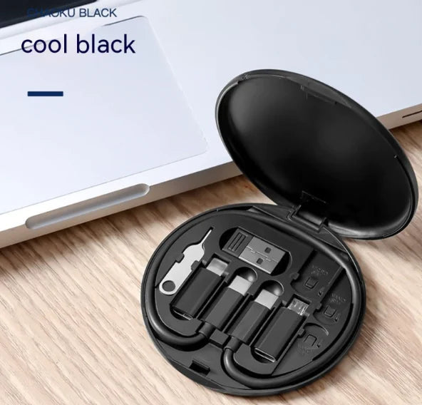 5-in-1 Portable Data Cable &amp; Case | 60W Fast Charging