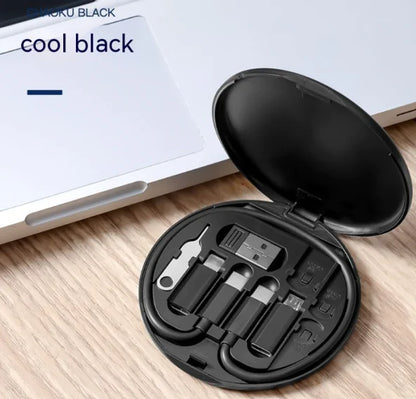 5-in-1 Portable Data Cable &amp; Case | 60W Fast Charging