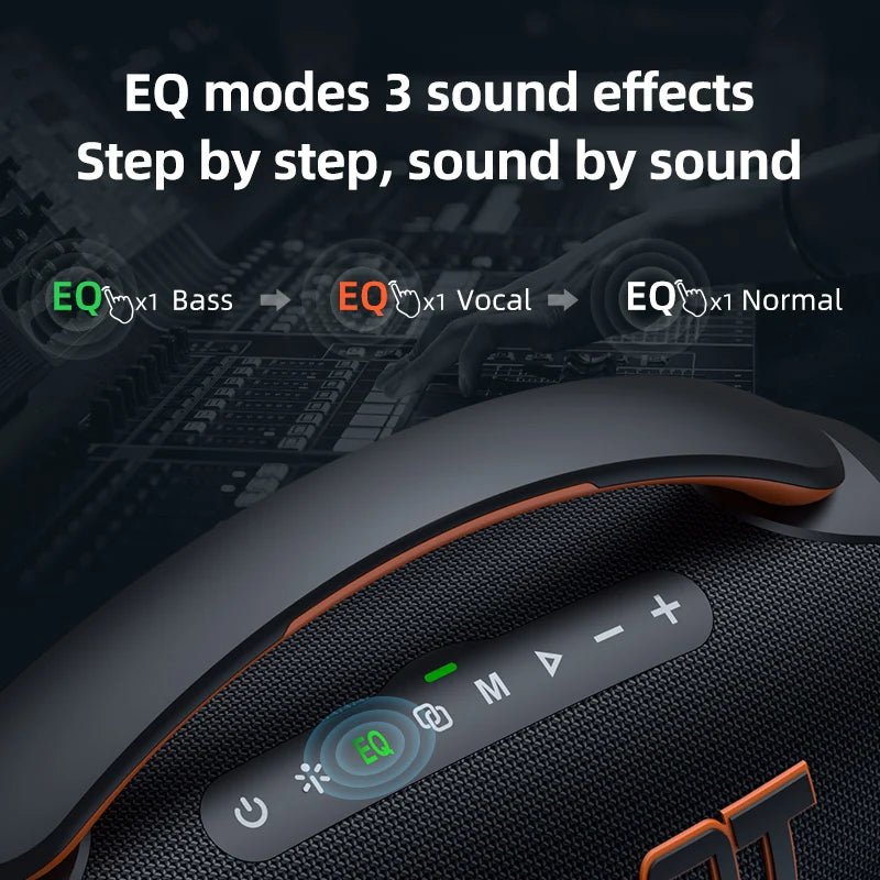 ZEALOT P12 60W Portable Speaker IPX6 Waterproof Outdoor Speaker with Handle Stereo Loud Sound Deep Bass - Shengyao Chuangqi (HK) International Limited
